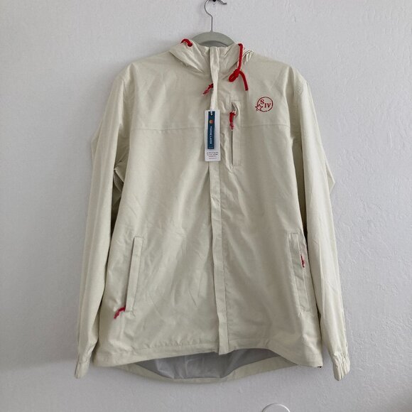 Marine Layer Alta Jacket Cream Zip Up Outdoors Skater Casual Hooded Men's XL NWT - Picture 1 of 15